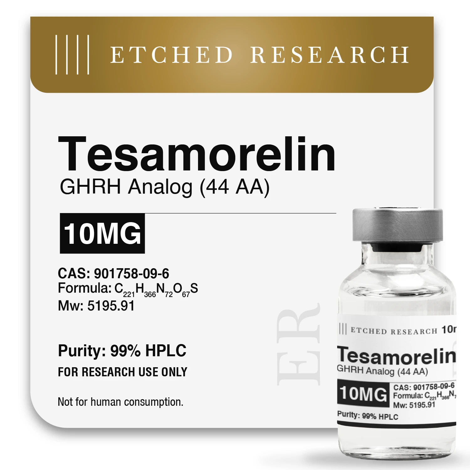 Tesamorelin 10mg research peptide